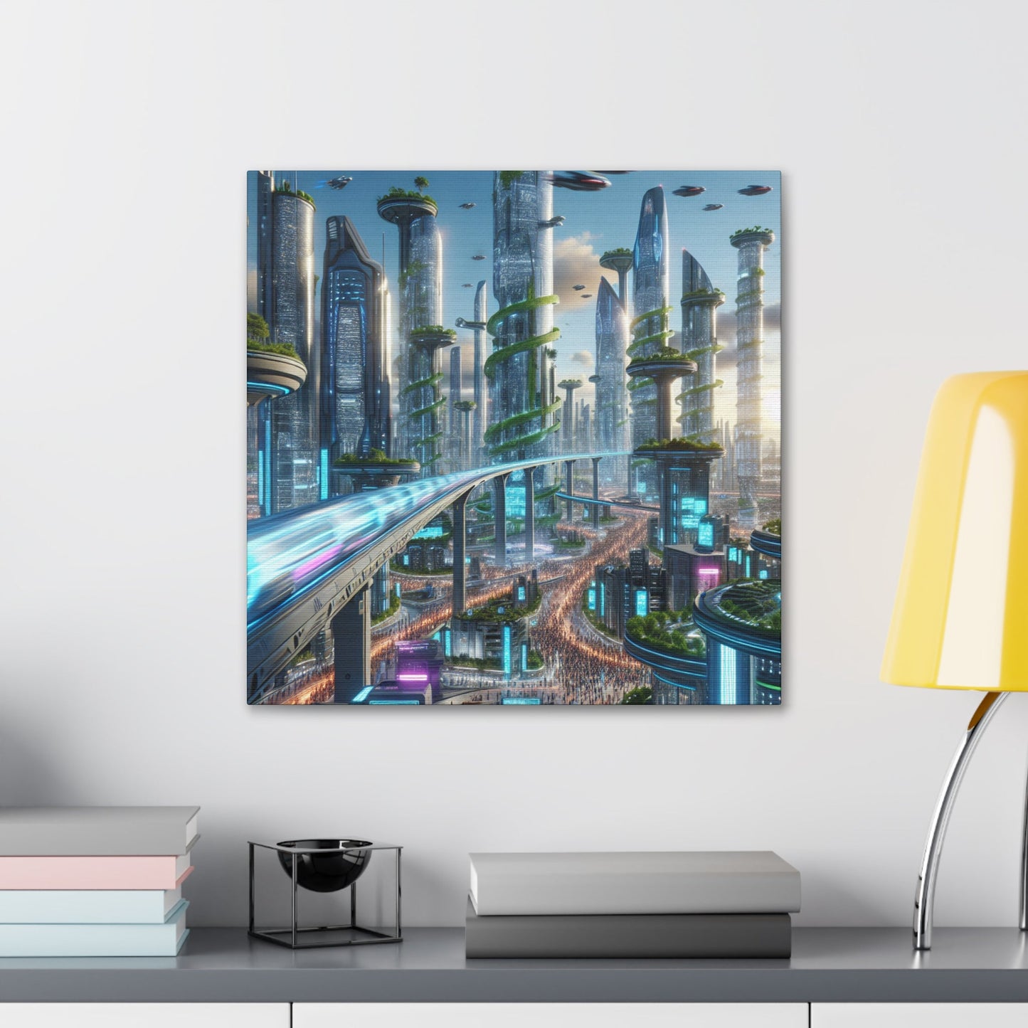 "Futuristic City Utopia" - Canvas - Authentic4Us