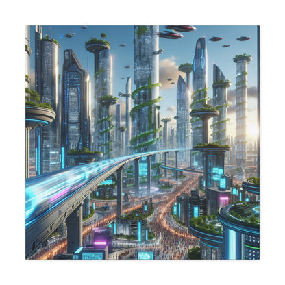 "Futuristic City Utopia" - Canvas - Authentic4Us