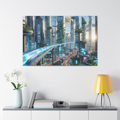 "Futuristic City Utopia" - Canvas - Authentic4Us