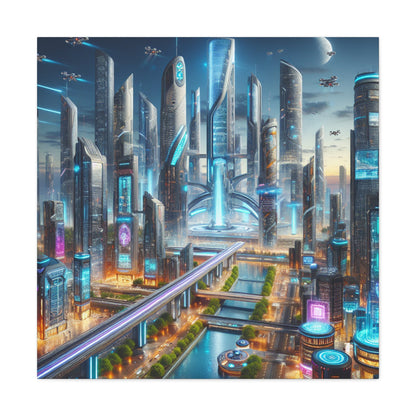 "Futuristic Metropolis: City of Tomorrow" - Canvas - Authentic4Us