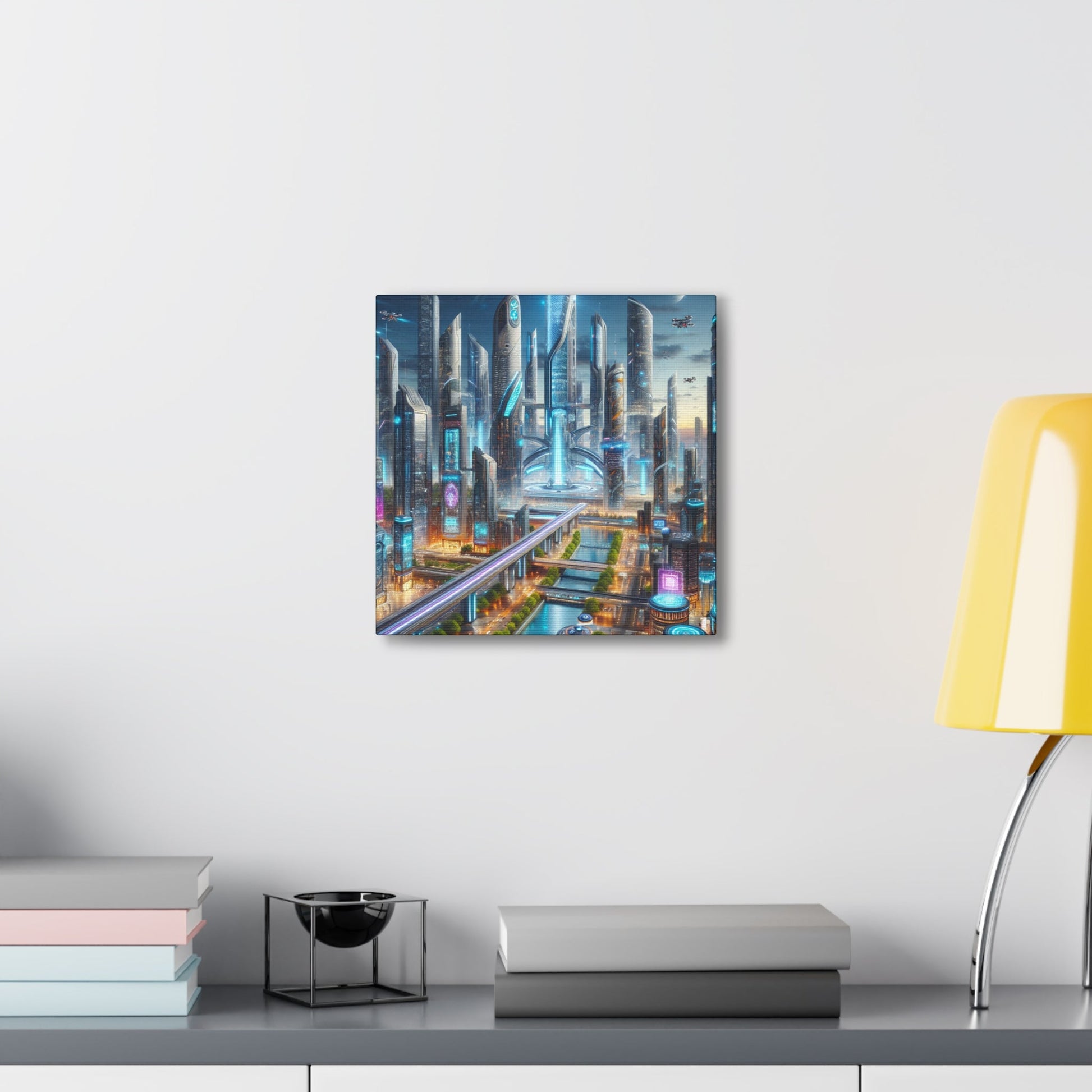 "Futuristic Metropolis: City of Tomorrow" - Canvas - Authentic4Us