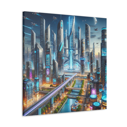 "Futuristic Metropolis: City of Tomorrow" - Canvas - Authentic4Us