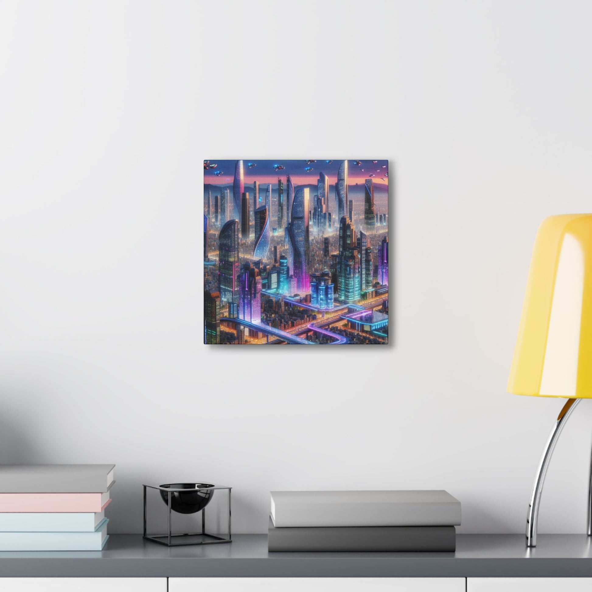 "Futuristic Metropolis: Dawn of Innovation" - Canvas - Authentic4Us