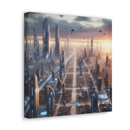 "Futuristic Urban Metropolis Masterpiece" - Canvas - Authentic4Us