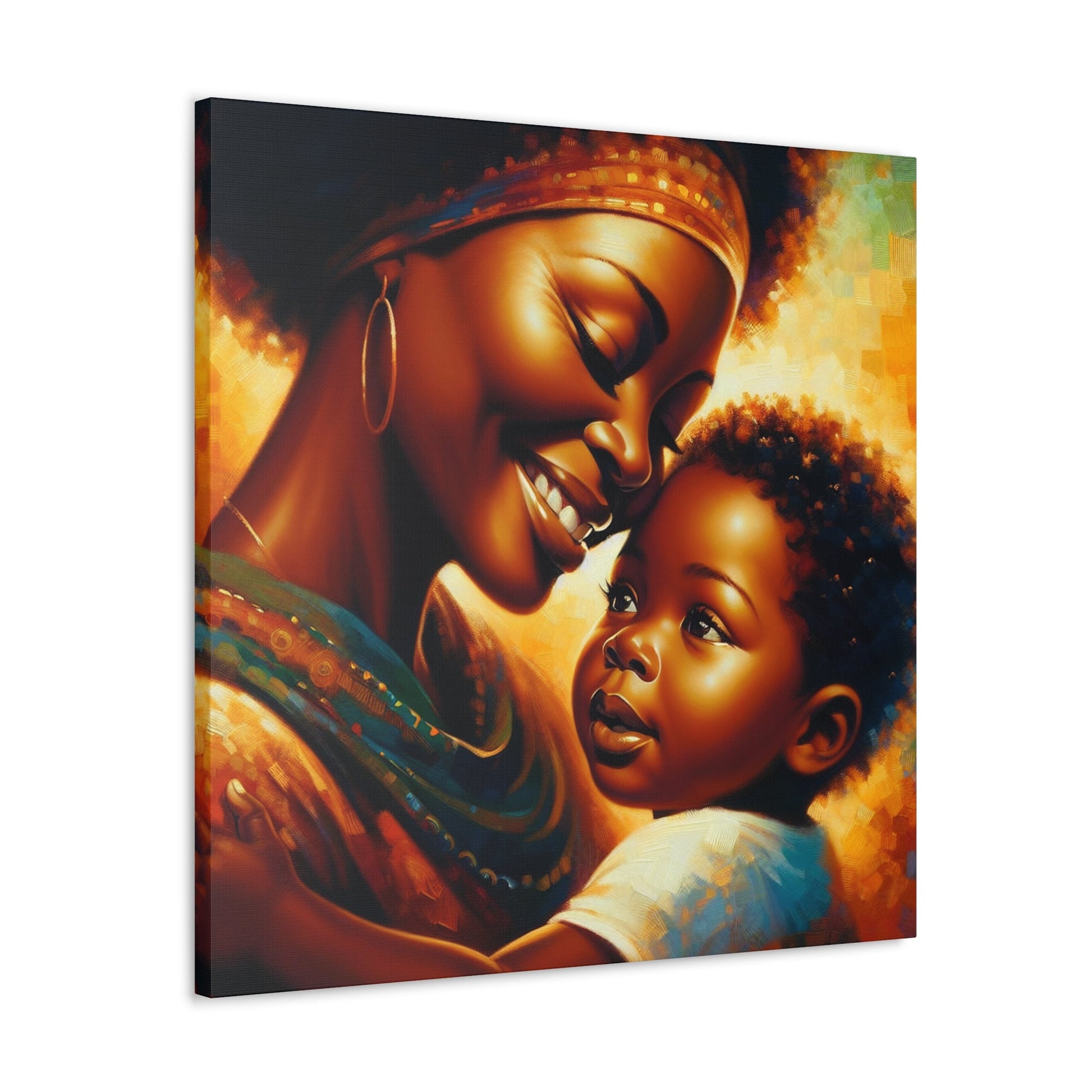 "Golden Love: Mother and Child" - Canvas - Authentic4Us