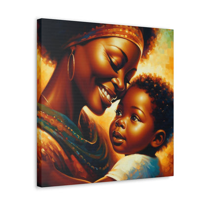 "Golden Love: Mother and Child" - Canvas - Authentic4Us