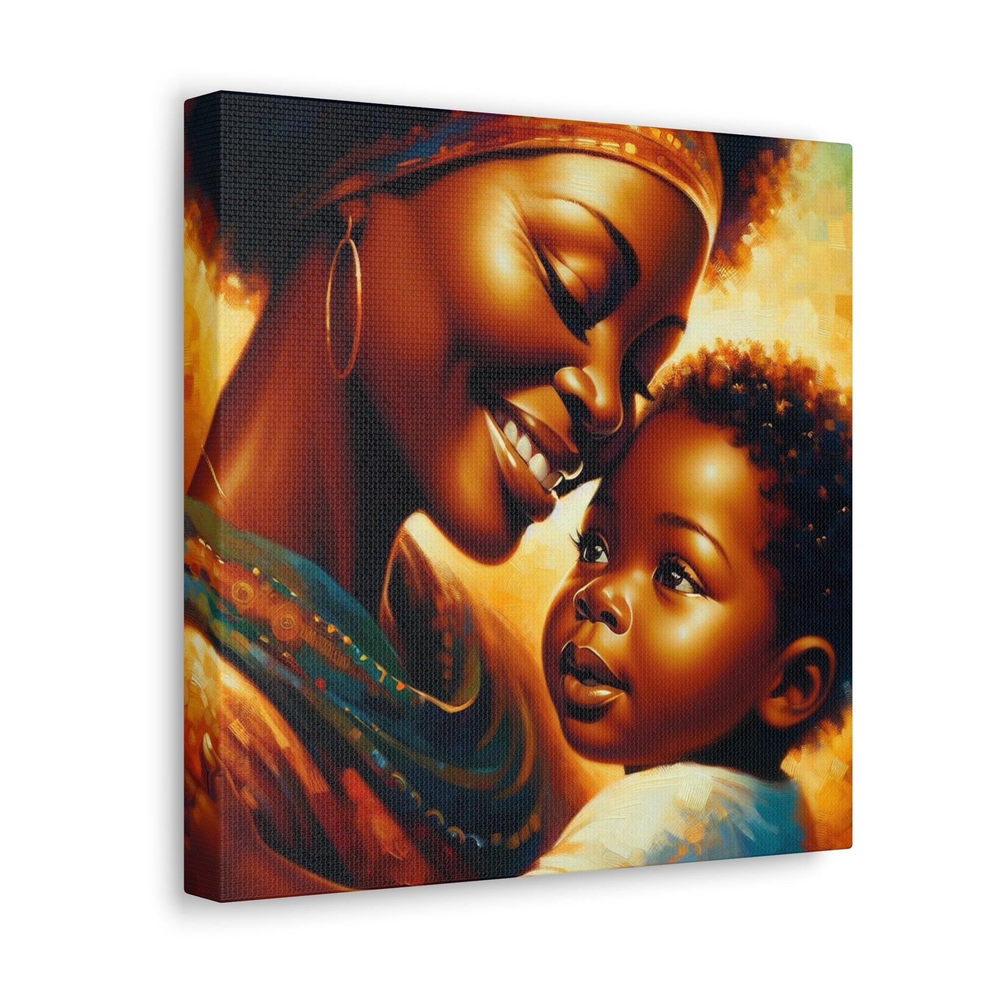 "Golden Love: Mother and Child" - Canvas - Authentic4Us