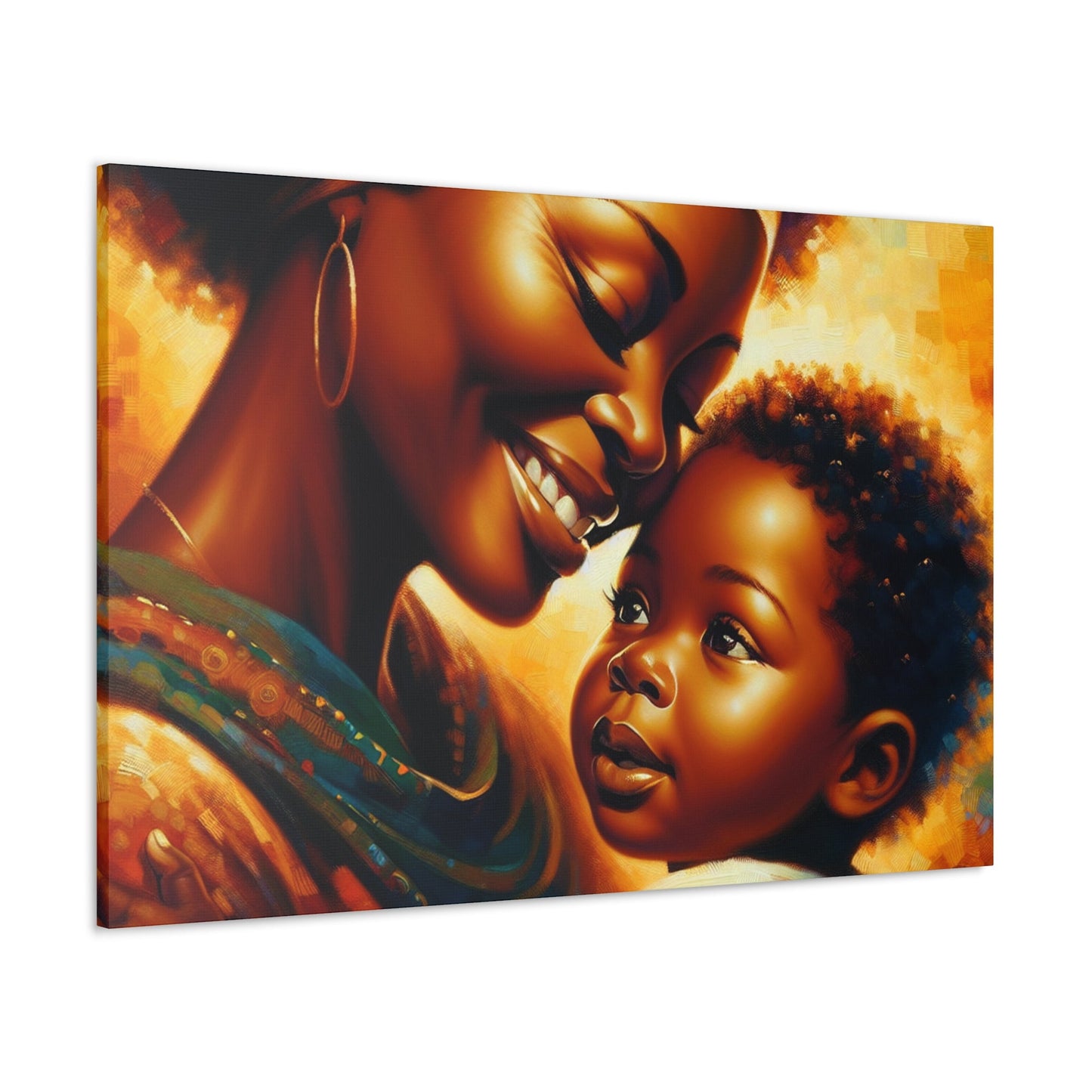 "Golden Love: Mother and Child" - Canvas - Authentic4Us