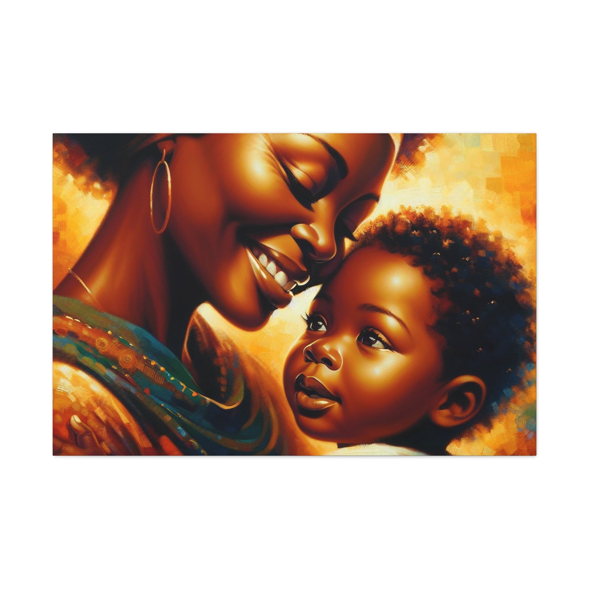 "Golden Love: Mother and Child" - Canvas - Authentic4Us