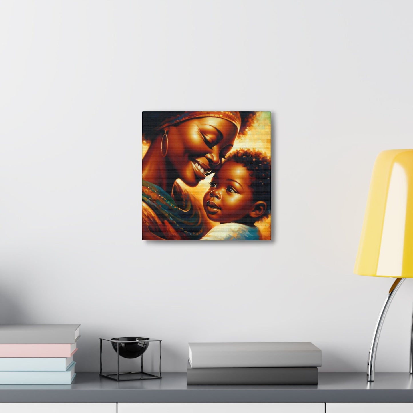 "Golden Love: Mother and Child" - Canvas - Authentic4Us