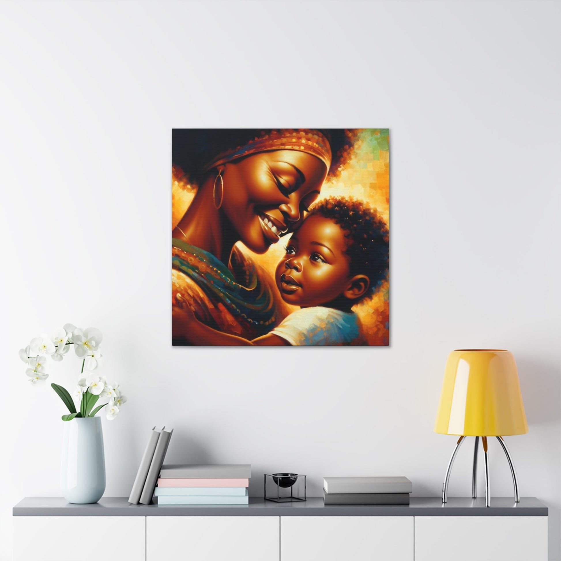 "Golden Love: Mother and Child" - Canvas - Authentic4Us