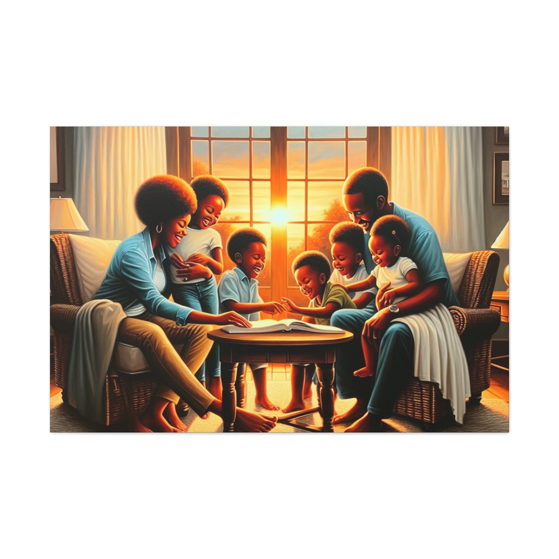 "Golden Moments of Family Love" - Canvas - Authentic4Us