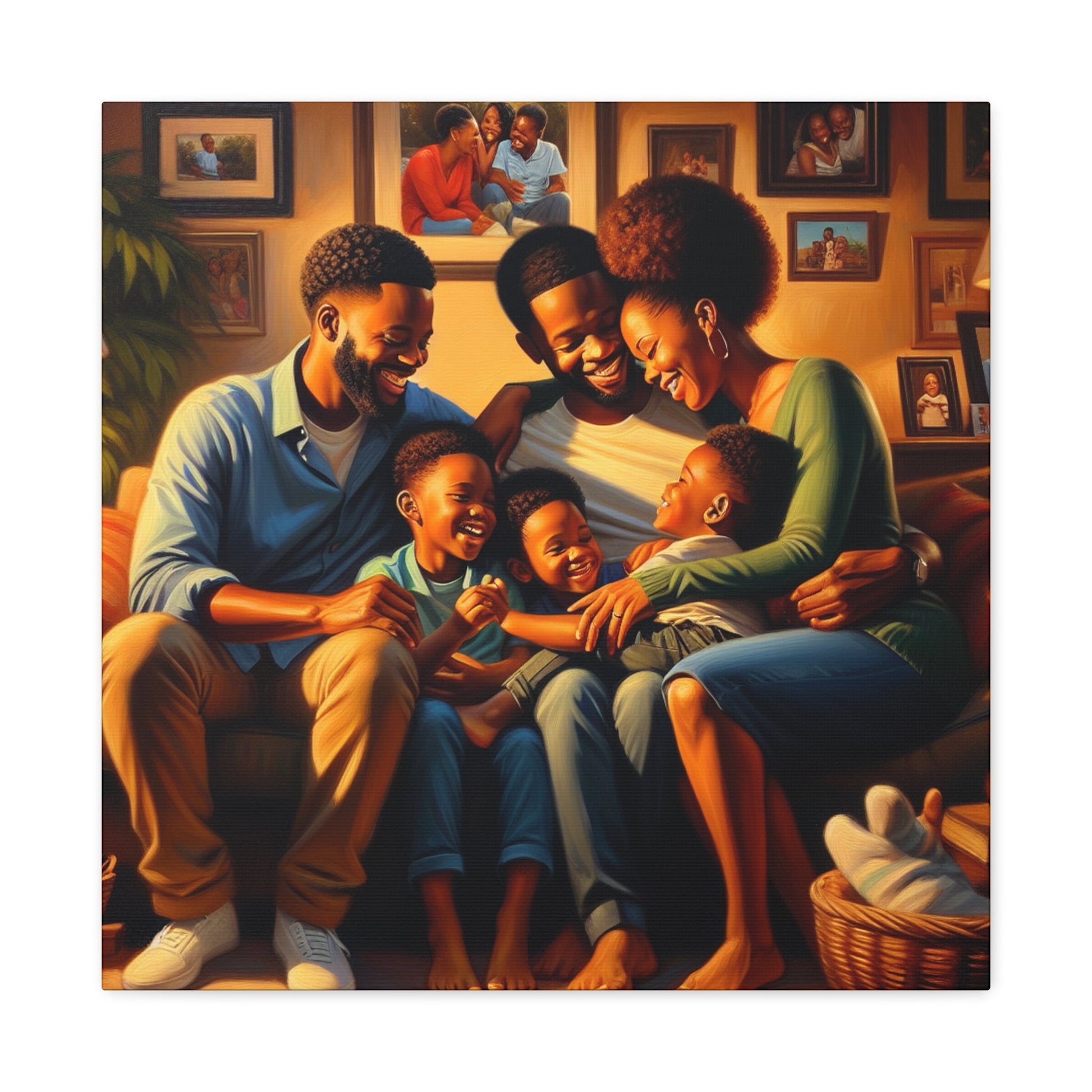 "Golden Moments of Family Love" - Canvas - Authentic4Us