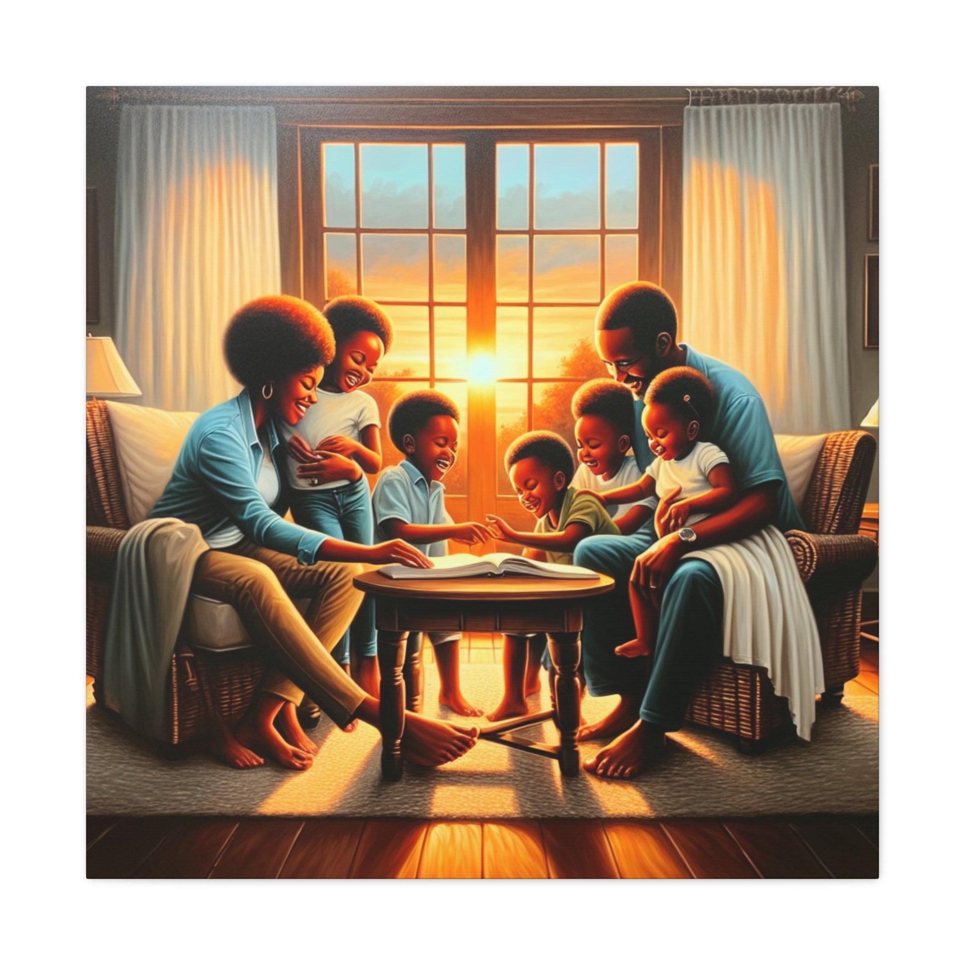 "Golden Moments of Family Love" - Canvas - Authentic4Us