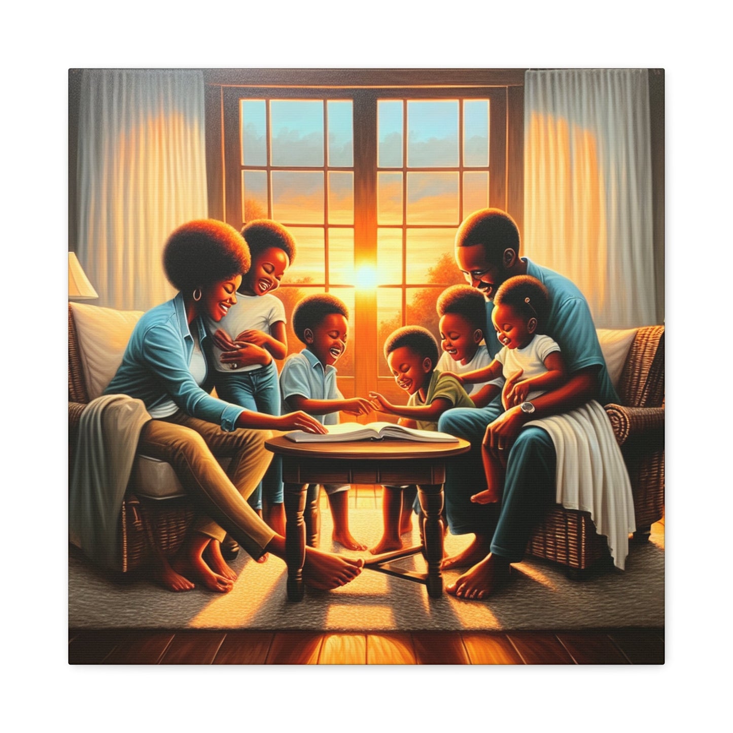 "Golden Moments of Family Love" - Canvas - Authentic4Us