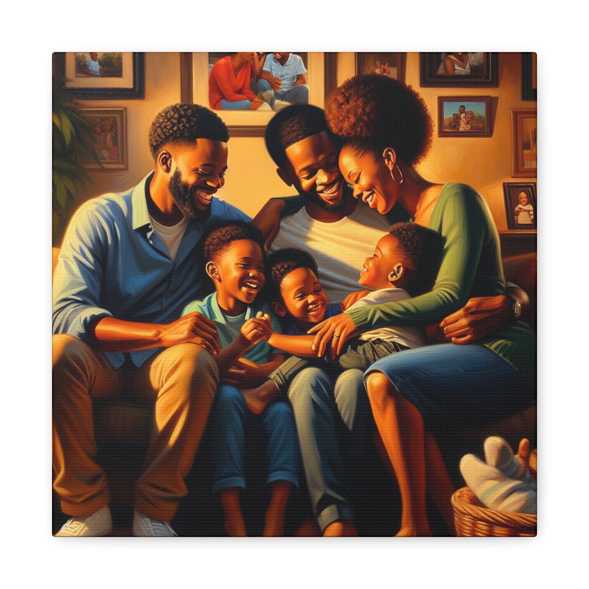 "Golden Moments of Family Love" - Canvas - Authentic4Us