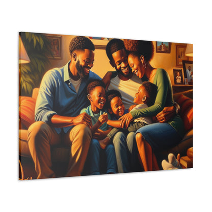 "Golden Moments of Family Love" - Canvas - Authentic4Us