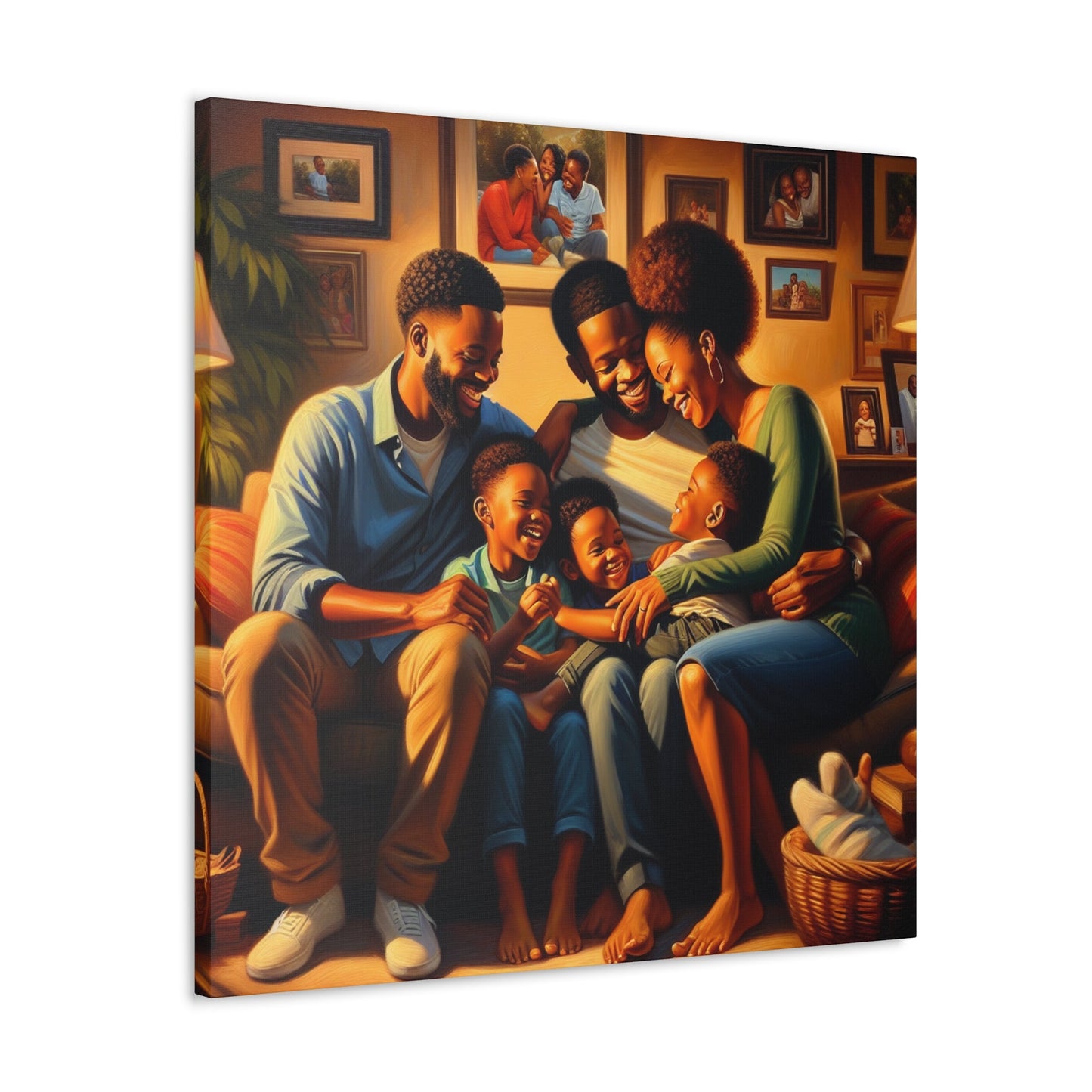 "Golden Moments of Family Love" - Canvas - Authentic4Us