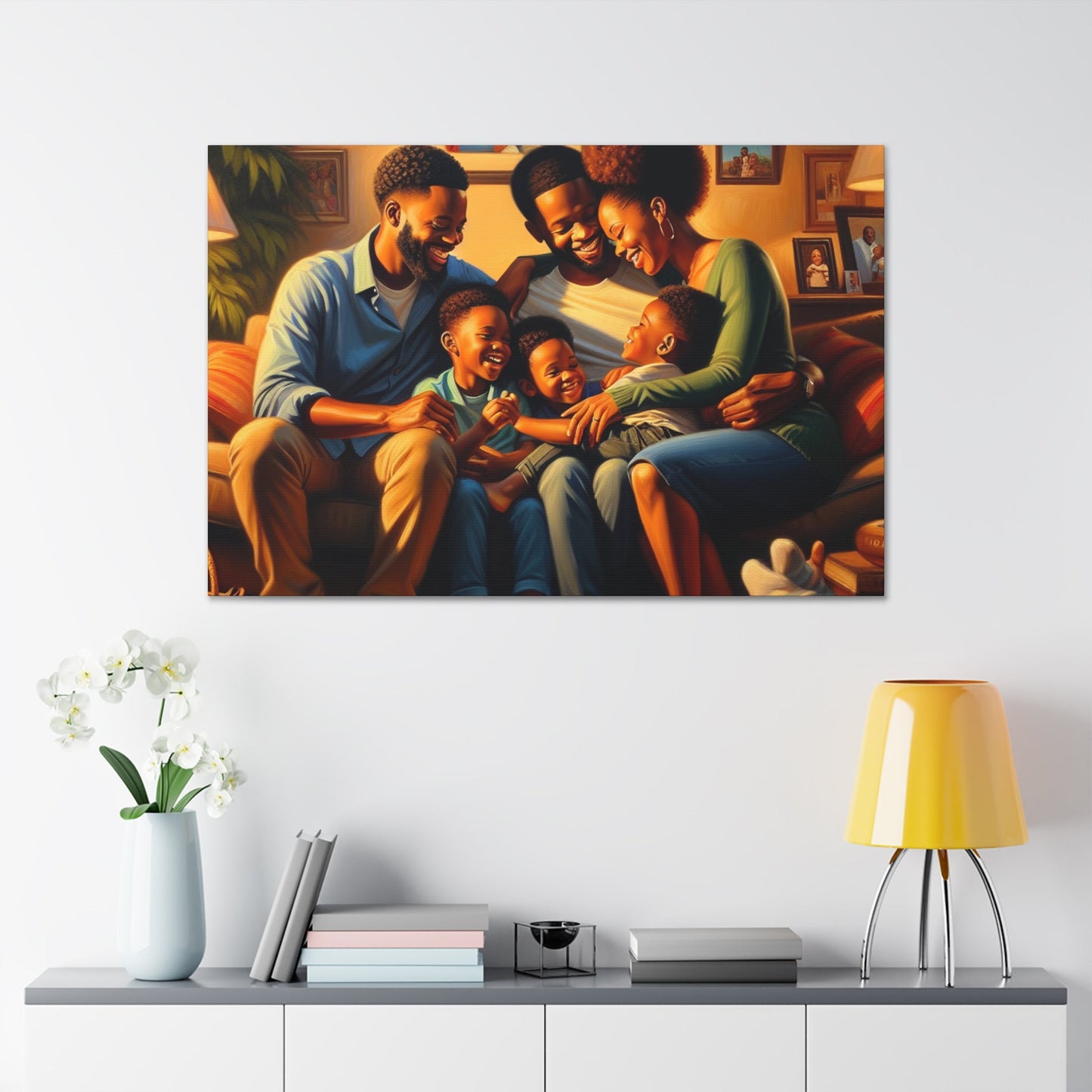 "Golden Moments of Family Love" - Canvas - Authentic4Us