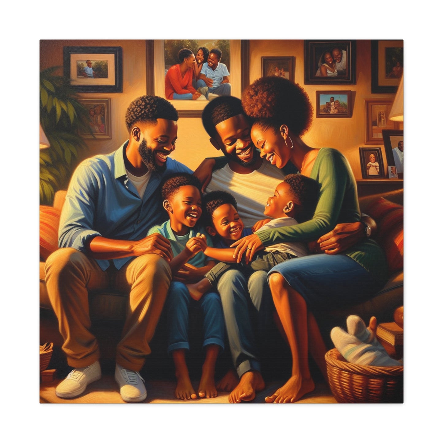 "Golden Moments of Family Love" - Canvas - Authentic4Us