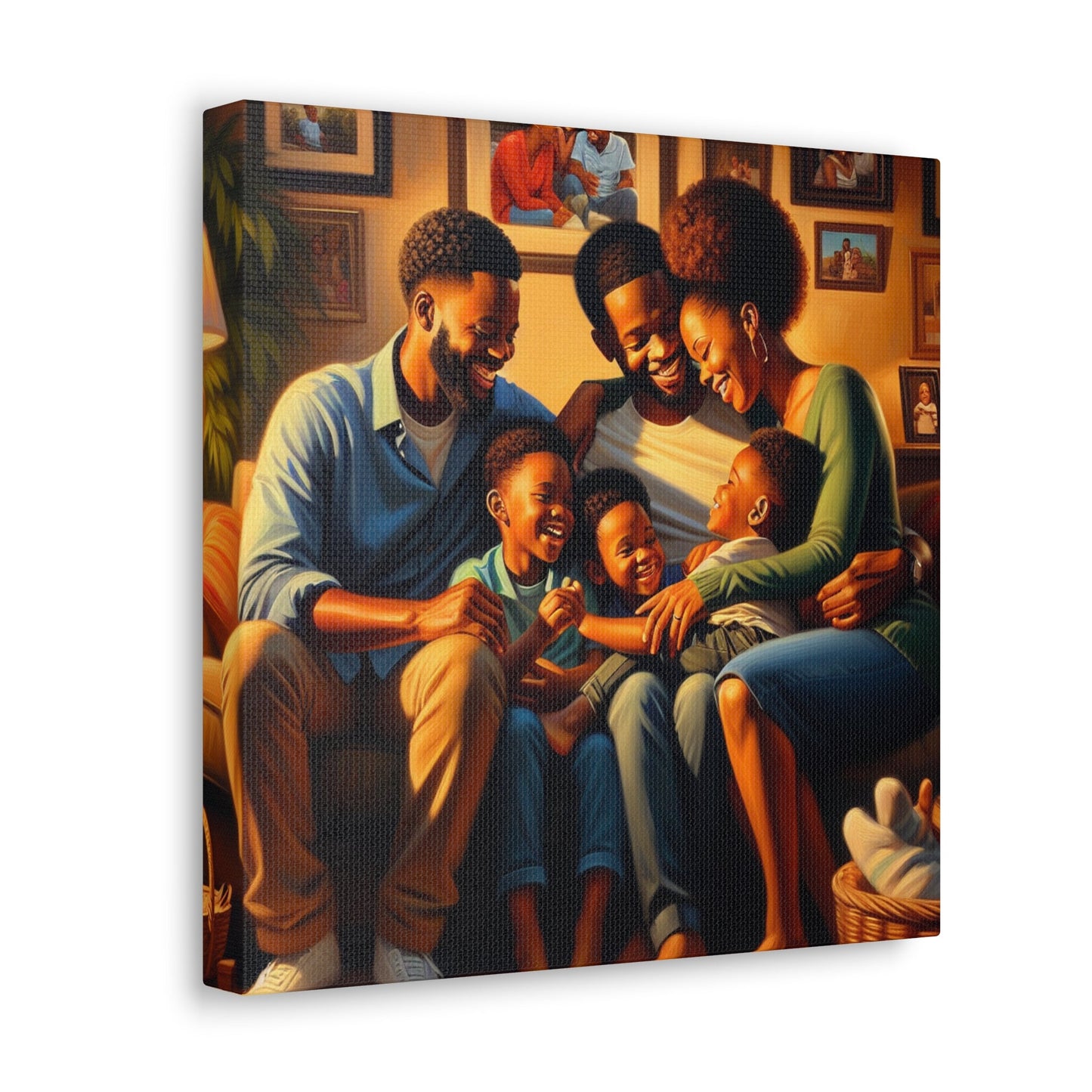 "Golden Moments of Family Love" - Canvas - Authentic4Us