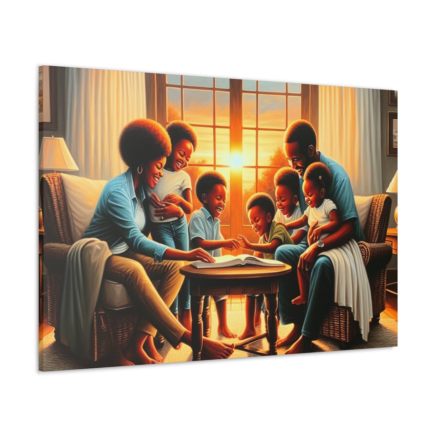 "Golden Moments of Family Love" - Canvas - Authentic4Us