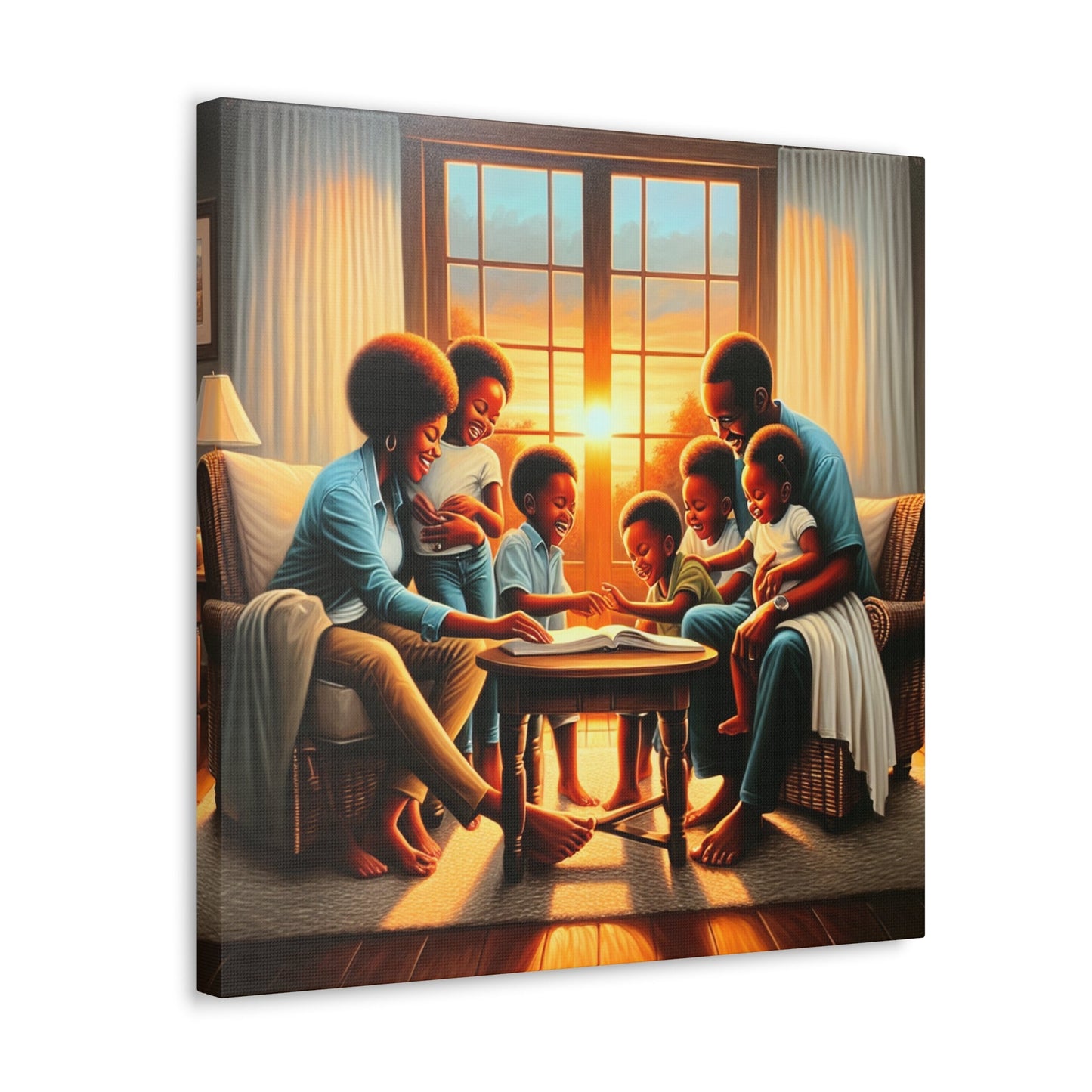 "Golden Moments of Family Love" - Canvas - Authentic4Us