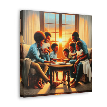 "Golden Moments of Family Love" - Canvas - Authentic4Us