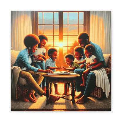 "Golden Moments of Family Love" - Canvas - Authentic4Us