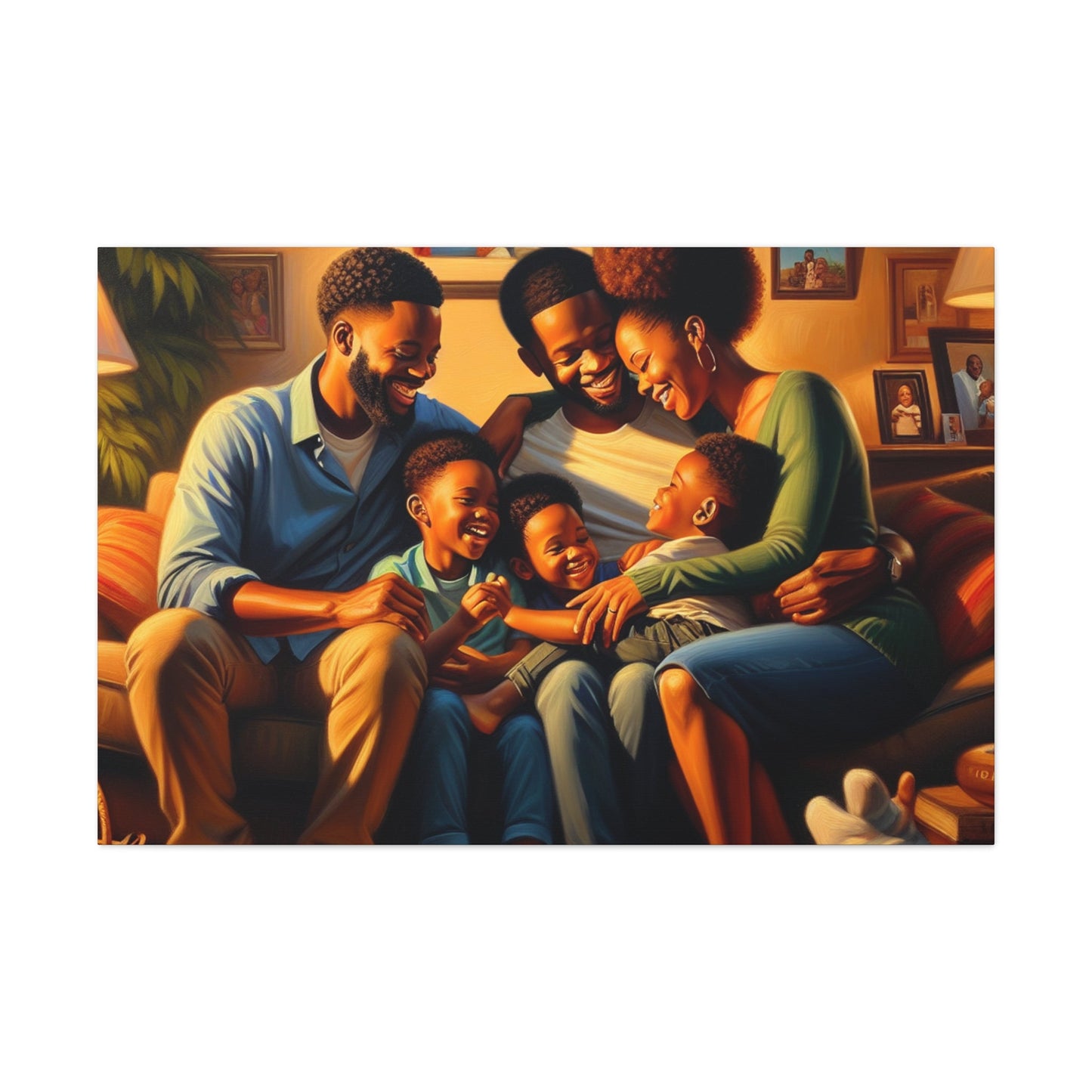 "Golden Moments of Family Love" - Canvas - Authentic4Us