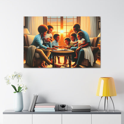 "Golden Moments of Family Love" - Canvas - Authentic4Us