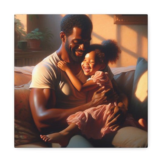 "Golden Serenity: A Father's Love" - Canvas - Authentic4Us