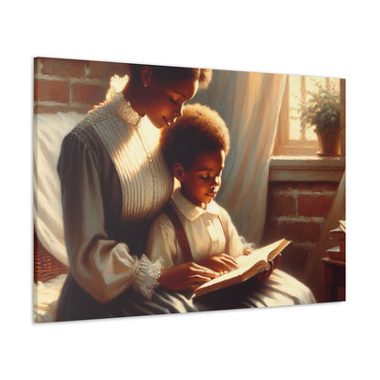 "Golden Serenity: Mother and Child" - Canvas - Authentic4Us