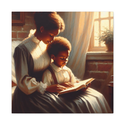 "Golden Serenity: Mother and Child" - Canvas - Authentic4Us