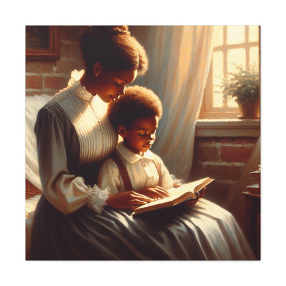 "Golden Serenity: Mother and Child" - Canvas - Authentic4Us