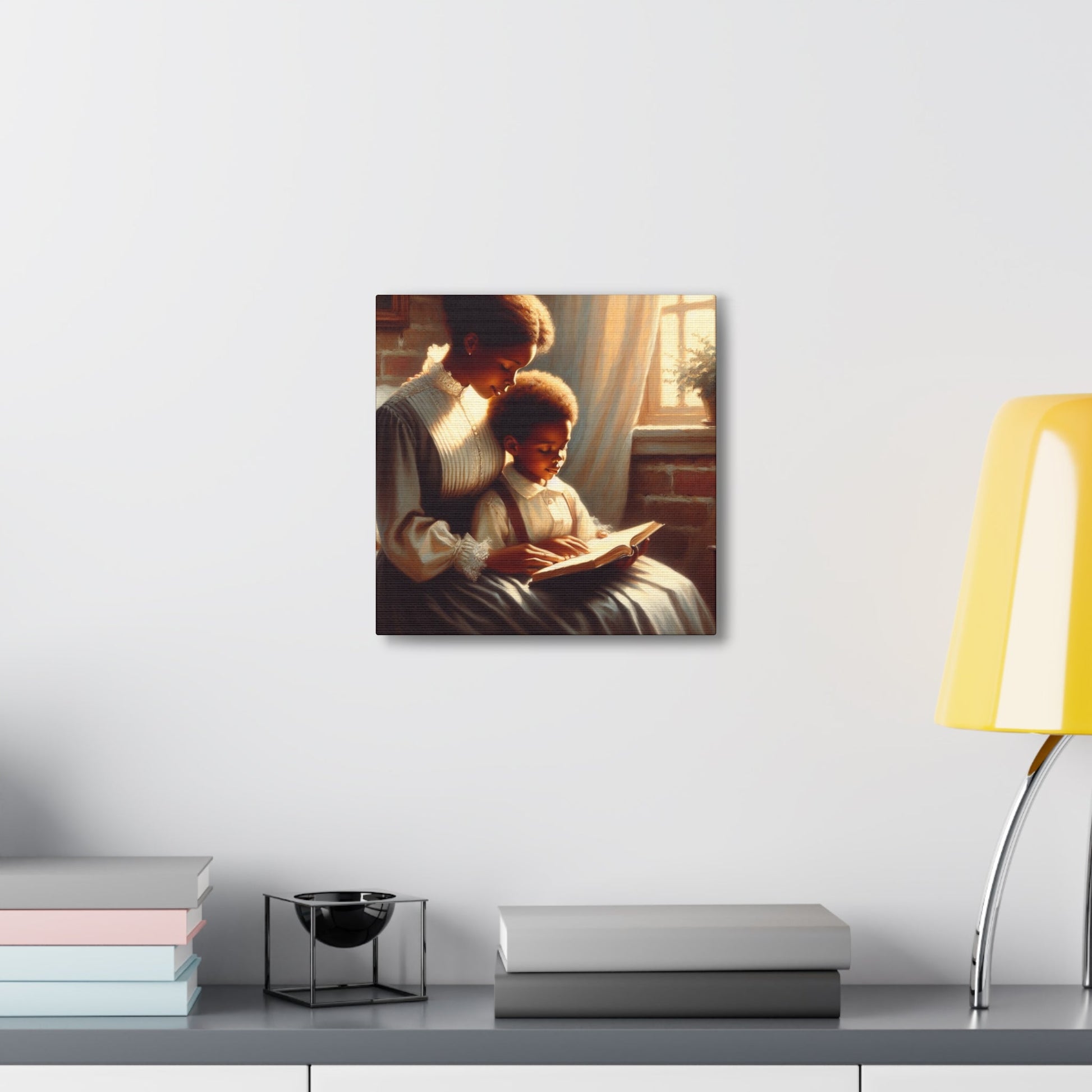 "Golden Serenity: Mother and Child" - Canvas - Authentic4Us