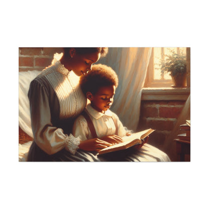 "Golden Serenity: Mother and Child" - Canvas - Authentic4Us