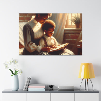 "Golden Serenity: Mother and Child" - Canvas - Authentic4Us