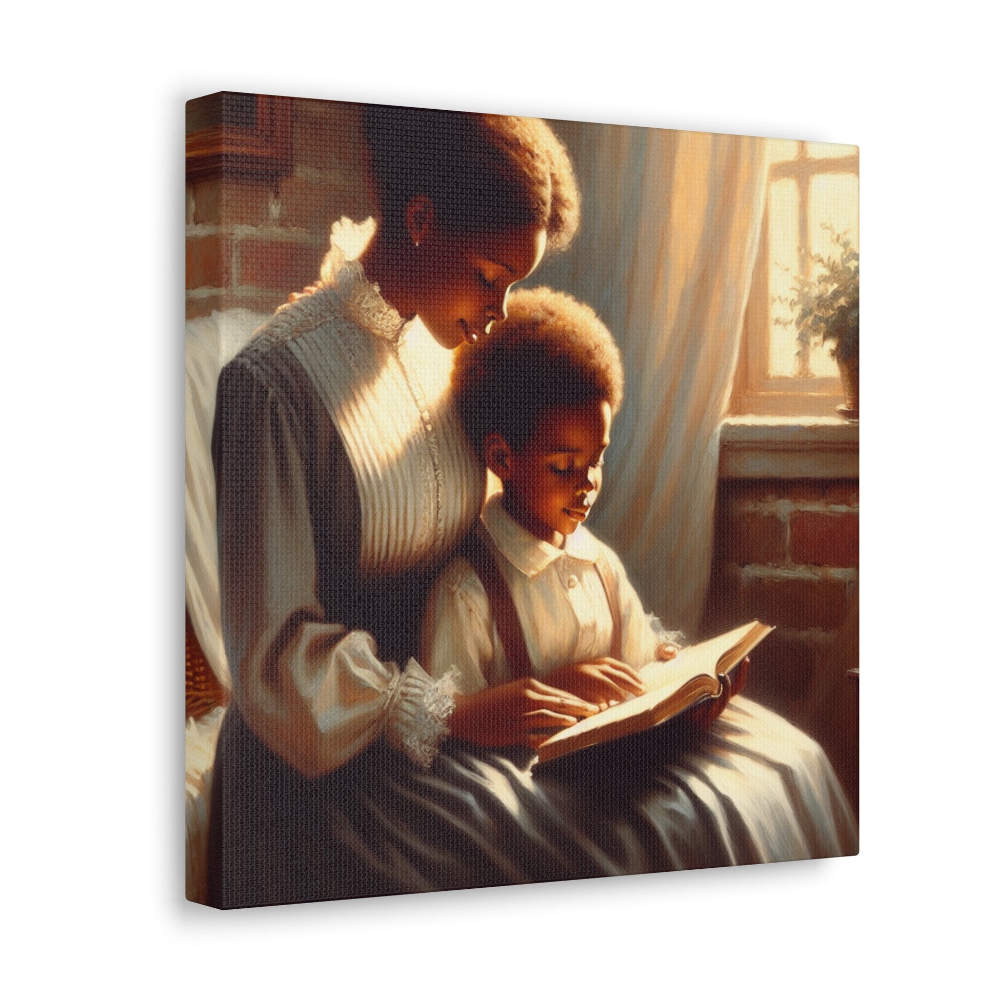 "Golden Serenity: Mother and Child" - Canvas - Authentic4Us