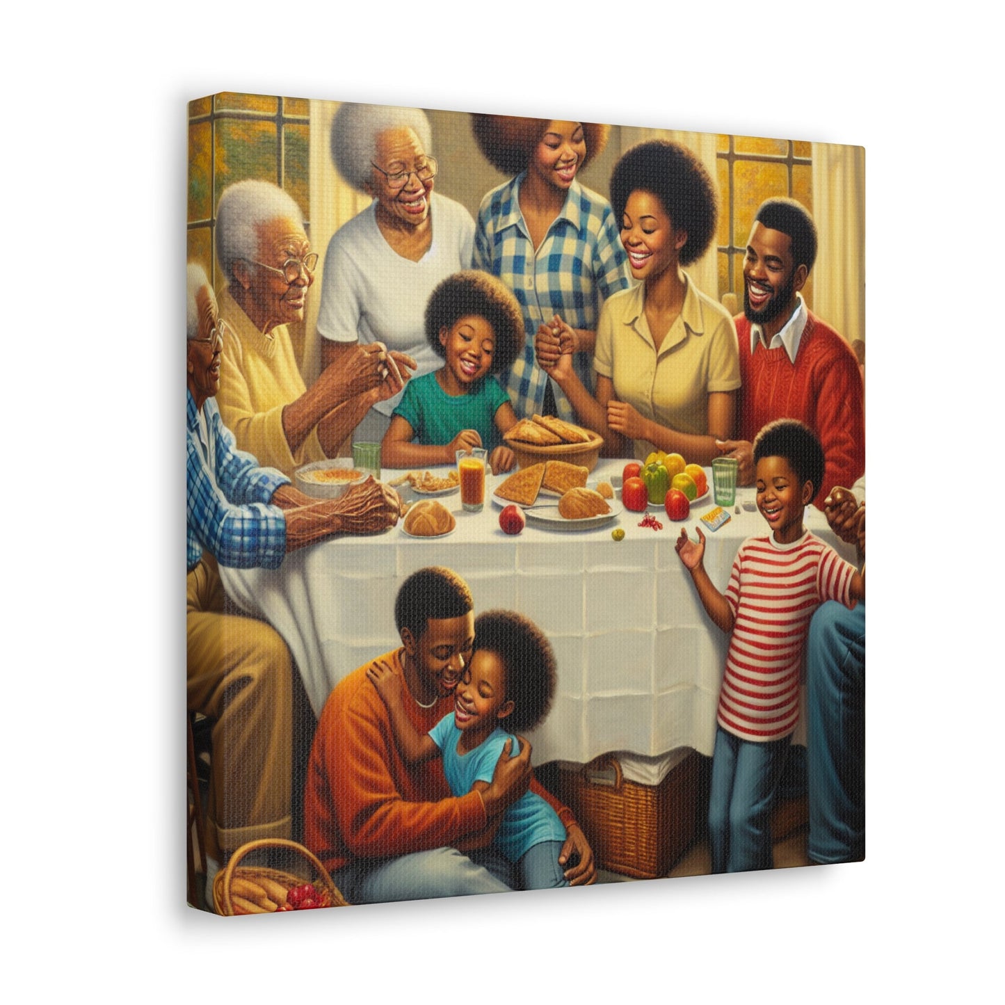 "Harmonious Family Gathering" - Canvas - Authentic4Us