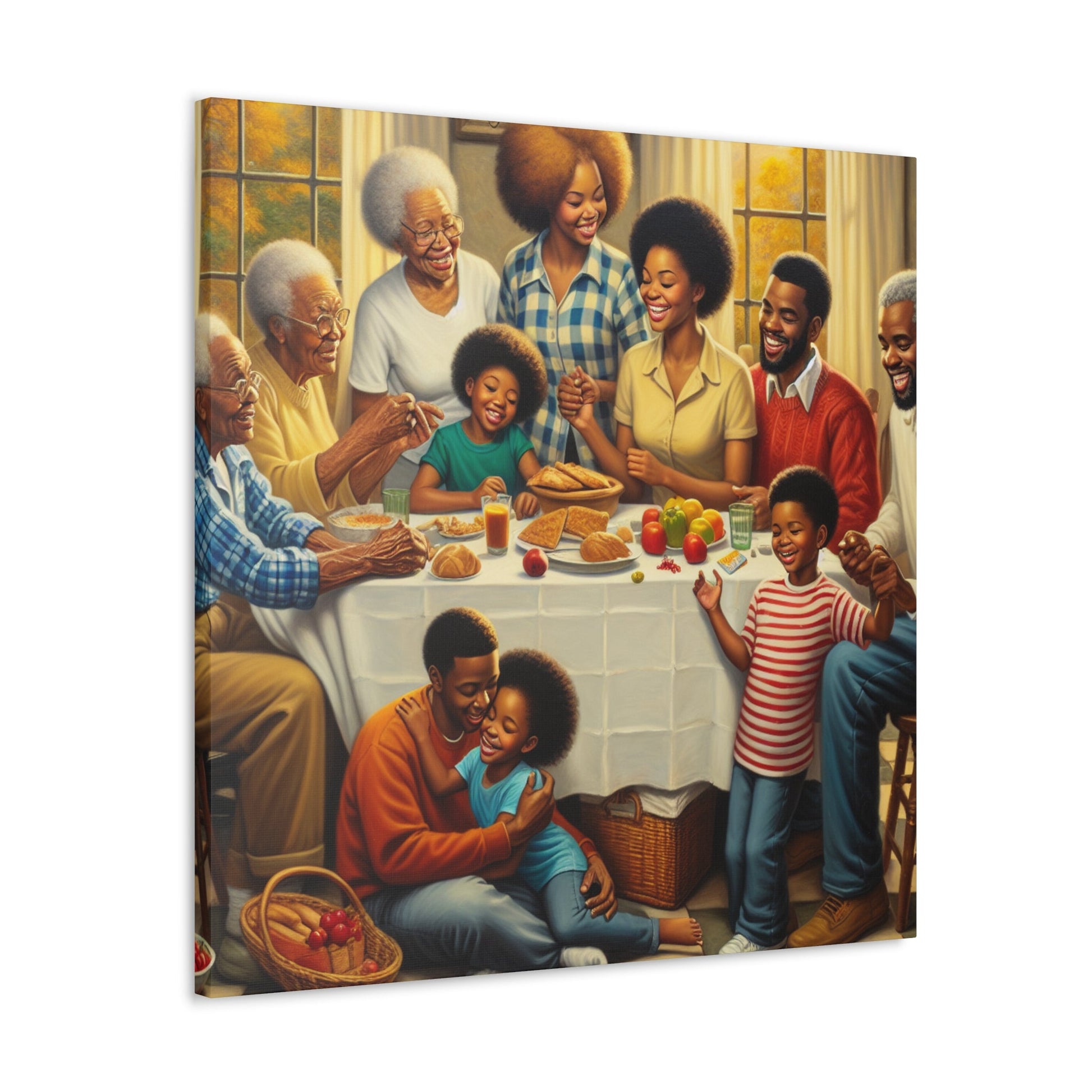 "Harmonious Family Gathering" - Canvas - Authentic4Us