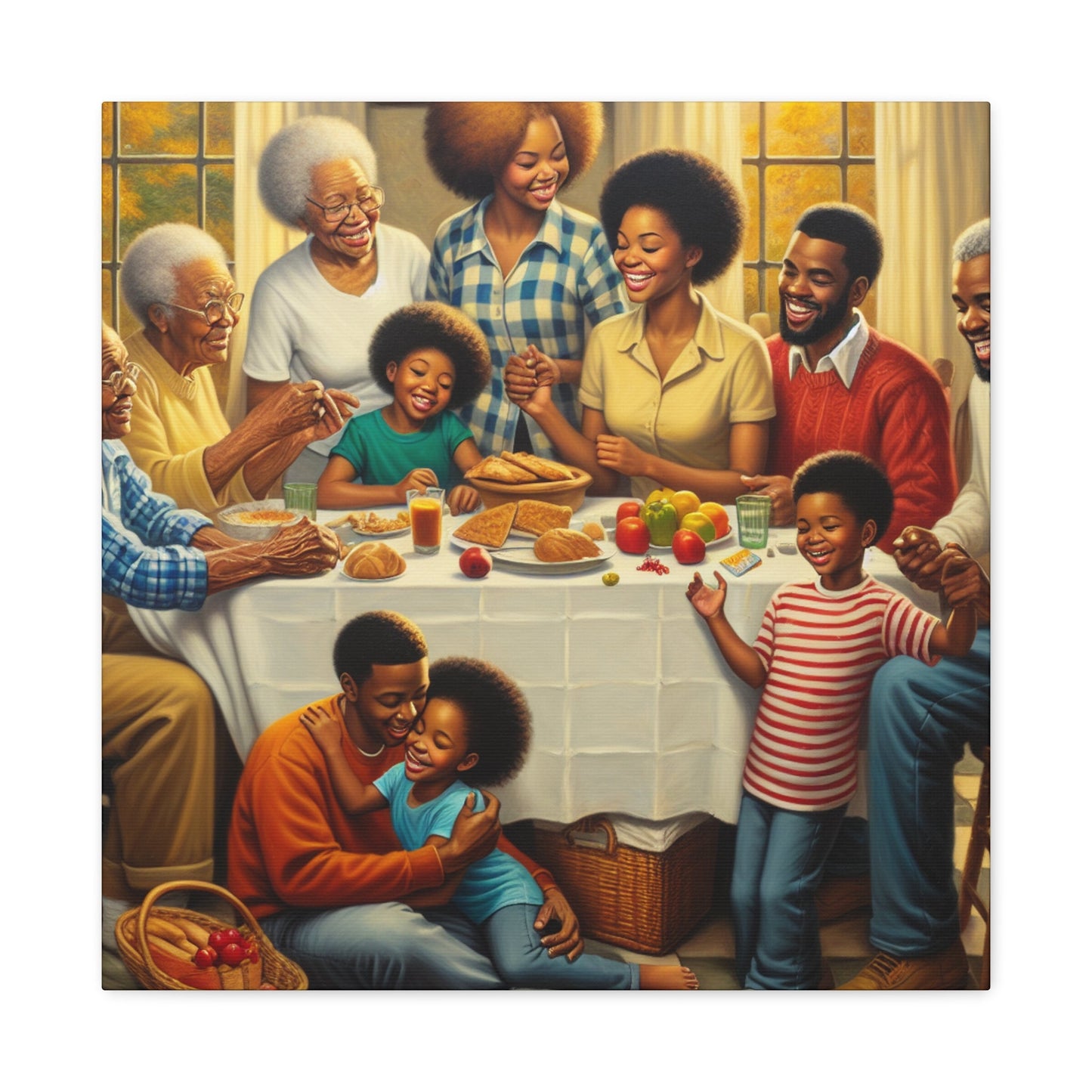 "Harmonious Family Gathering" - Canvas - Authentic4Us