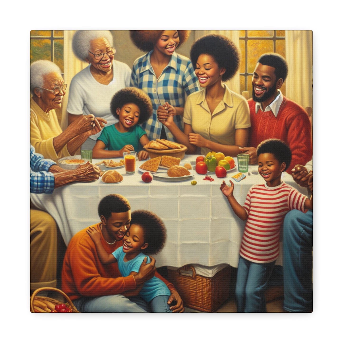 "Harmonious Family Gathering" - Canvas - Authentic4Us