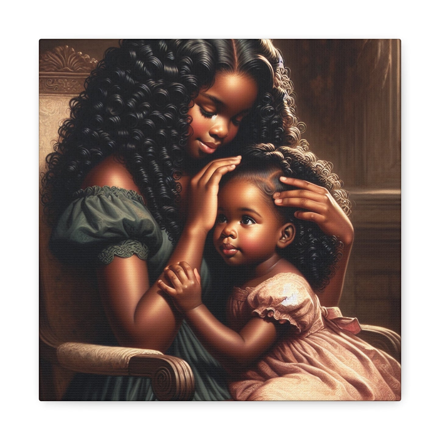 "Harmony in Golden Curls" - Canvas - Authentic4Us