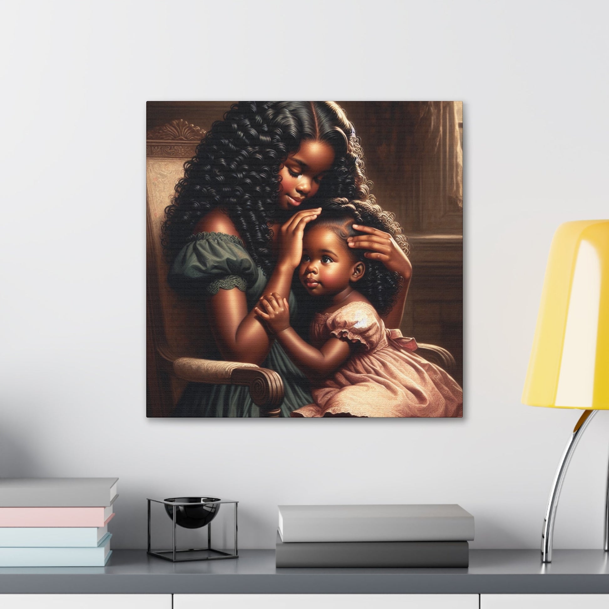 "Harmony in Golden Curls" - Canvas - Authentic4Us