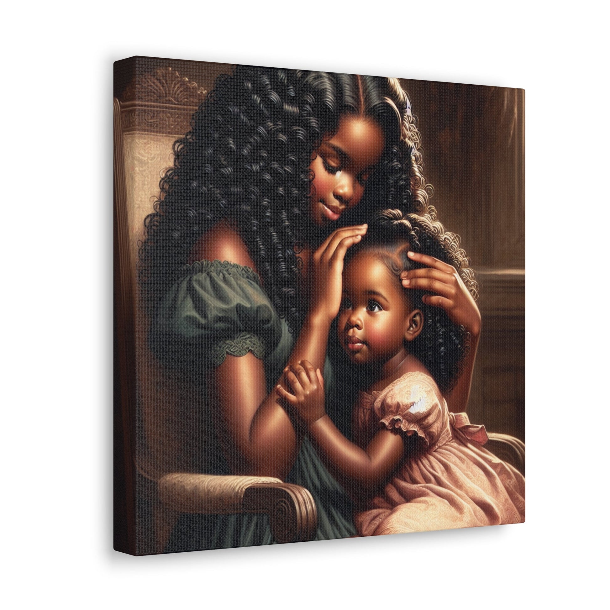 "Harmony in Golden Curls" - Canvas - Authentic4Us