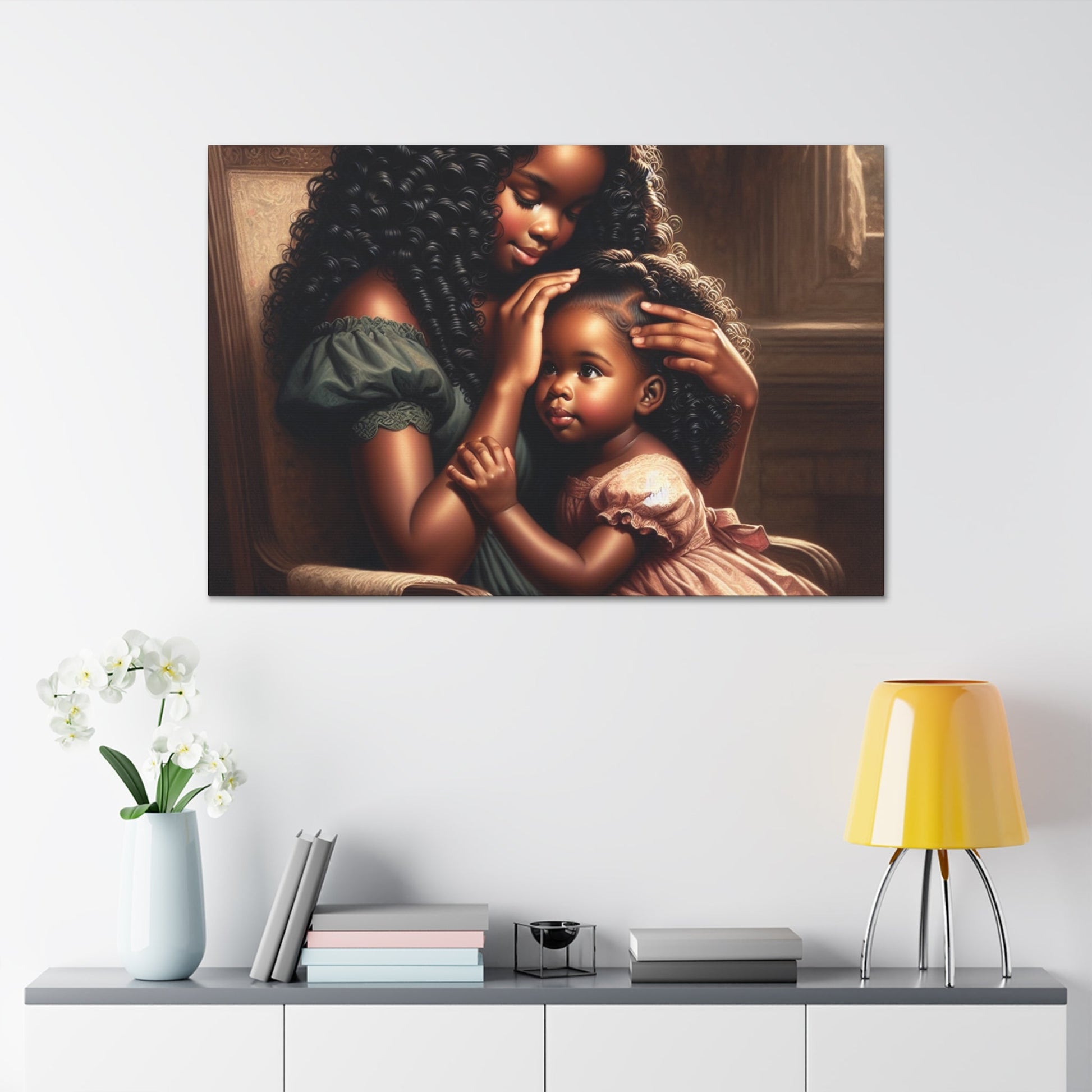 "Harmony in Golden Curls" - Canvas - Authentic4Us