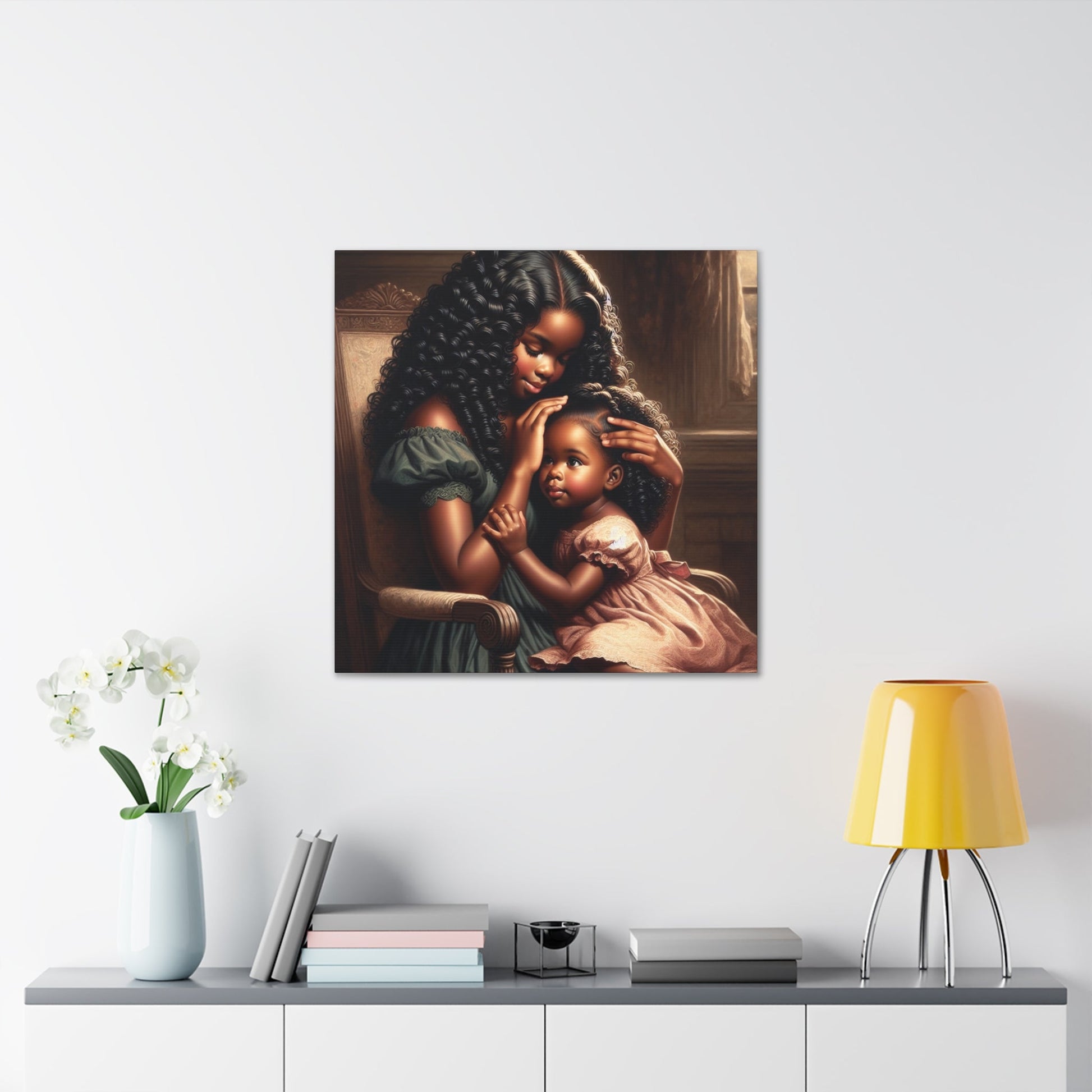 "Harmony in Golden Curls" - Canvas - Authentic4Us