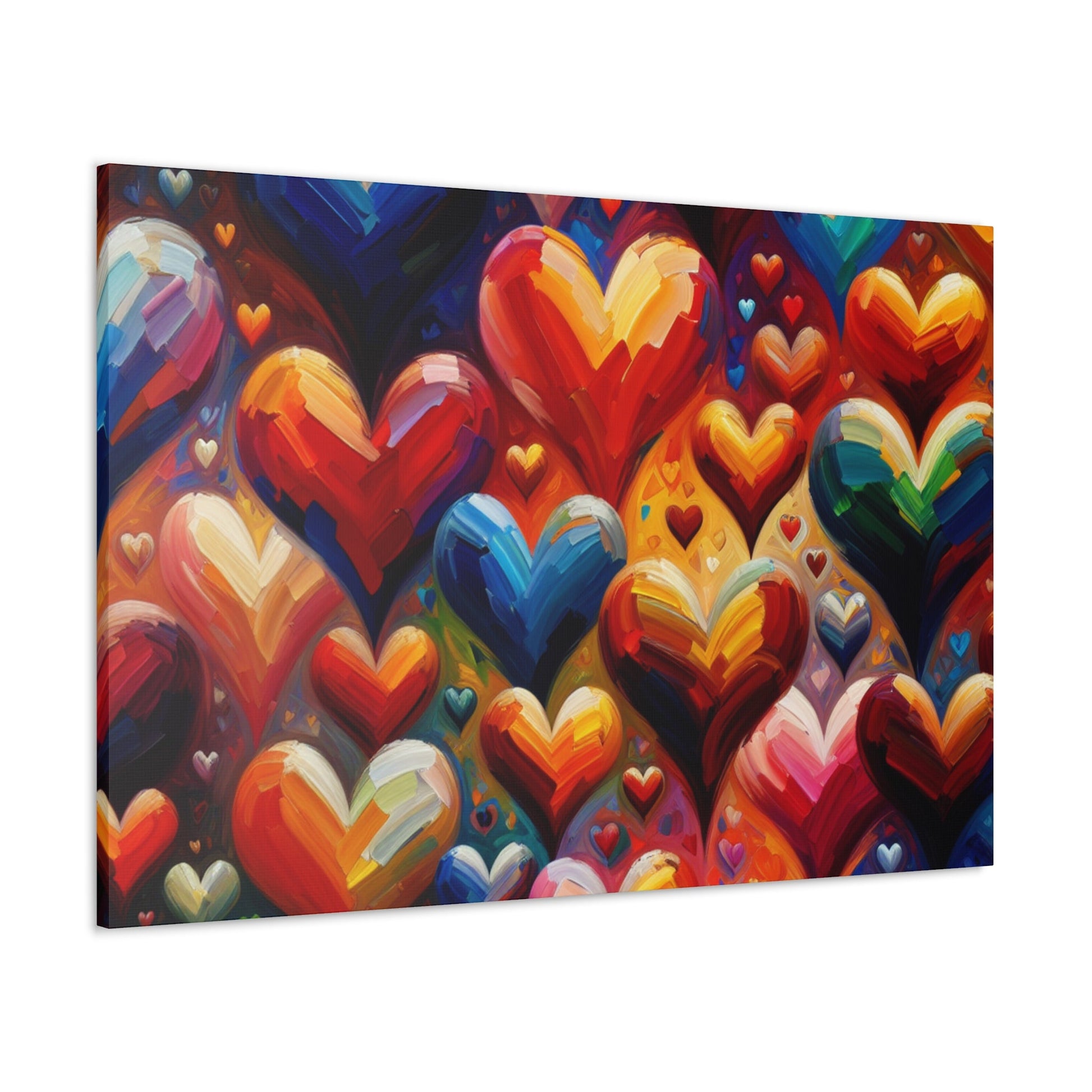 "Heartscape: Vibrant Love Explosion" - Canvas - Authentic4Us