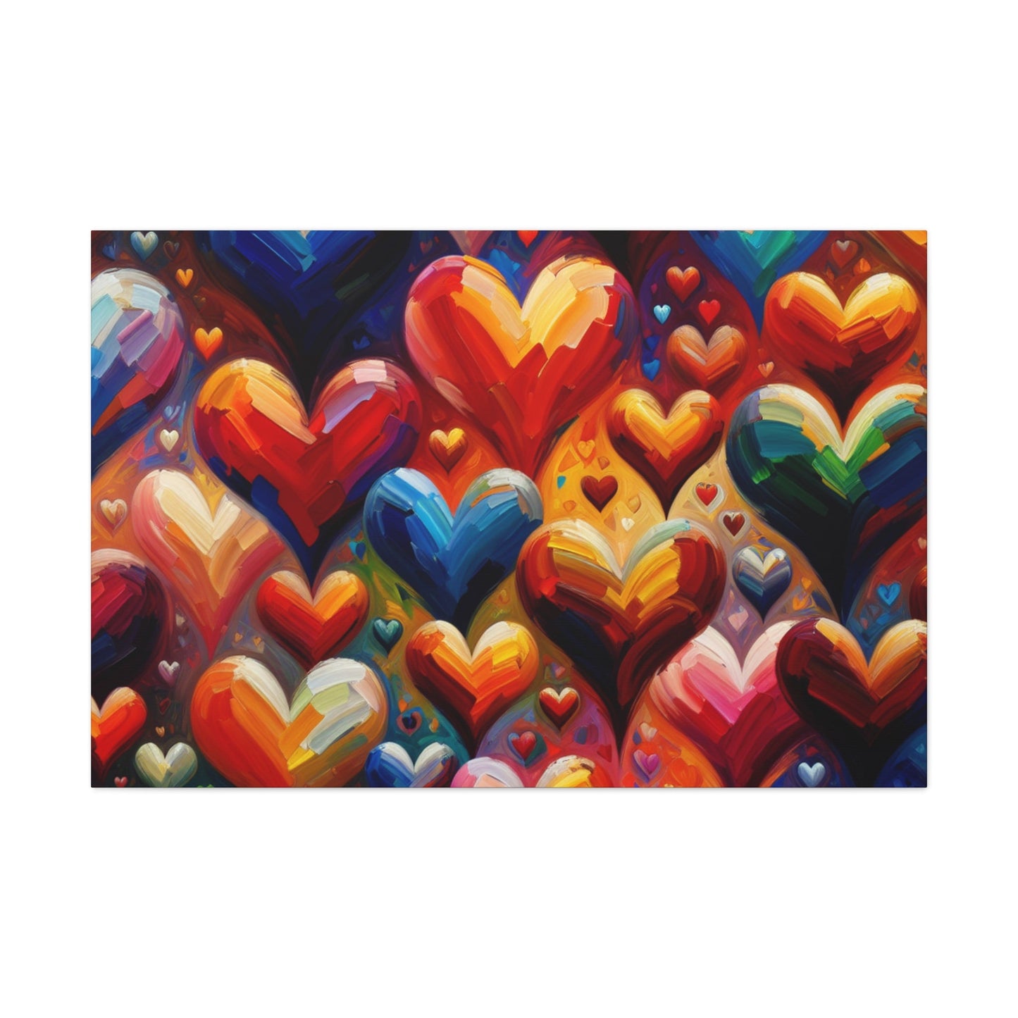 "Heartscape: Vibrant Love Explosion" - Canvas - Authentic4Us